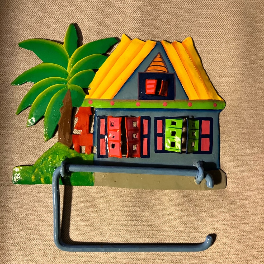Metal handpainted Hand Towel Holder